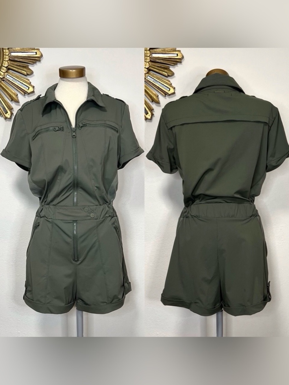 Blanc Noir Mastermind Tech Romper Utility Short Sleeve